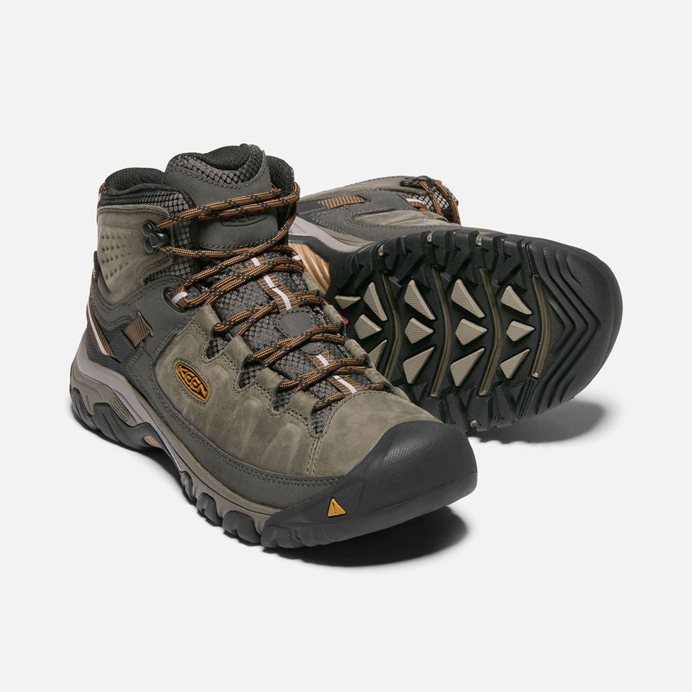 Keen Outdoor Bot Erkek Zeytin Yeşili/Siyah - Targhee Iii Waterproof Mid Wide - Türkiye ILDX80635